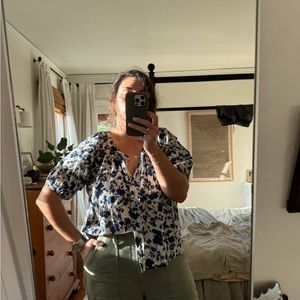 The Great Cotton Floral Blouse